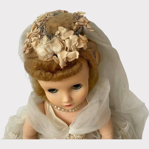 Madame Alexander Elise Bride 1958 16" Hard Plastic Head Torso Legs Vinyl Arms - Picture 5 of 14